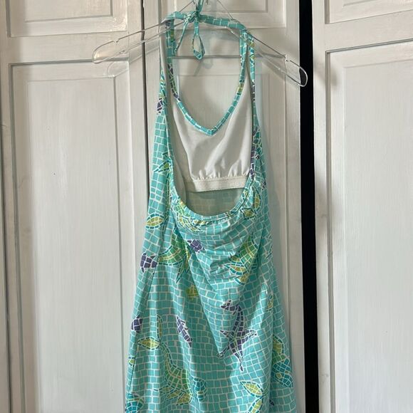 Lilly Pulitzer Ocean Life Mosaic Stretch Halter Dress - Size M - Picture 3 of 9